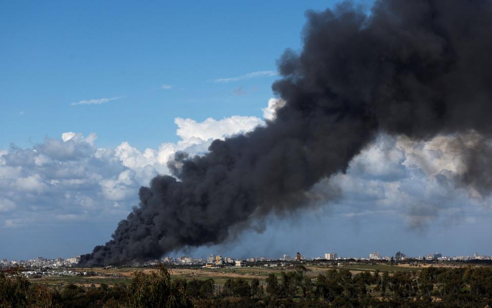 Smoke rises from fighting in northern Gaza