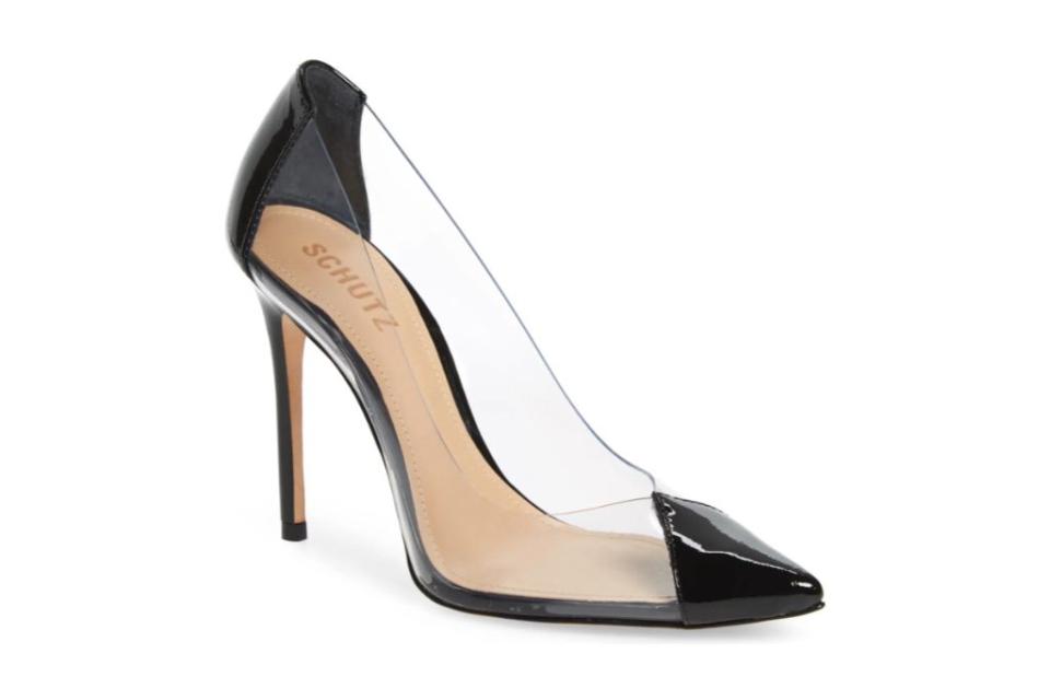 schutz, cendi transparent pump, black pumps