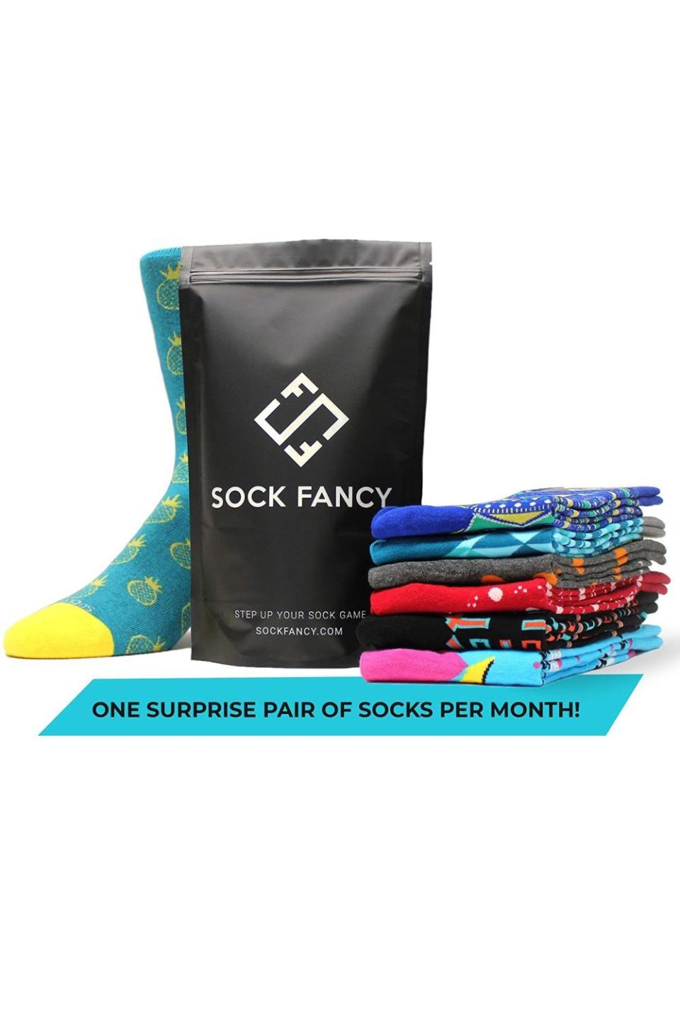 6) Surprise Pair of Socks Subscription: Crew Socks