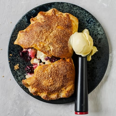 apple and blackberry calzone - Credit: Haarala Hamilton