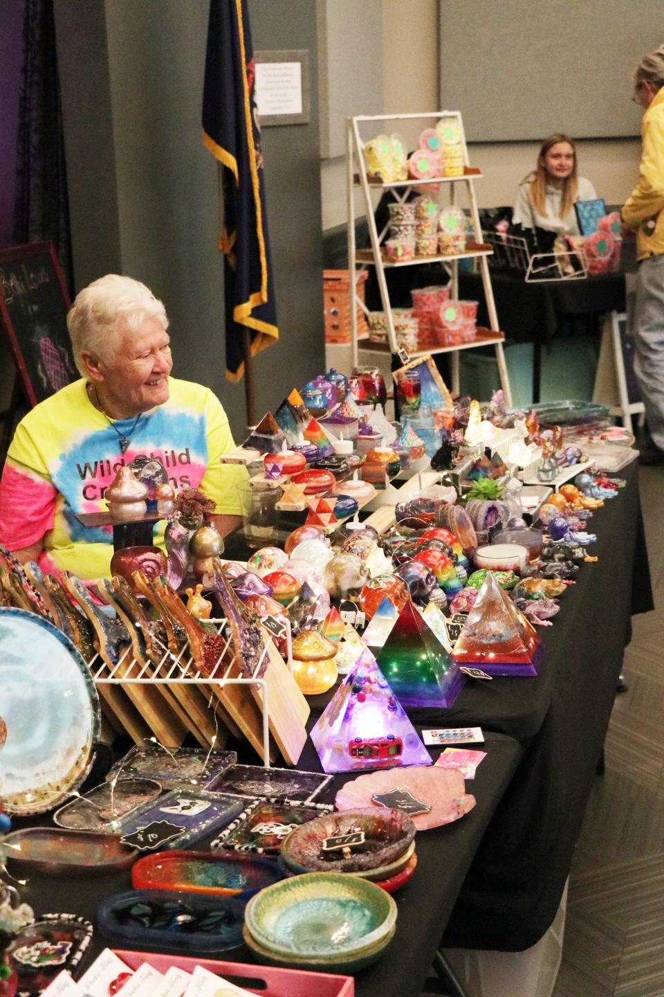 Craft vendors filled the Sturges-Young Center for the Arts with their wares, giving visitors a variety of items from which to choose.