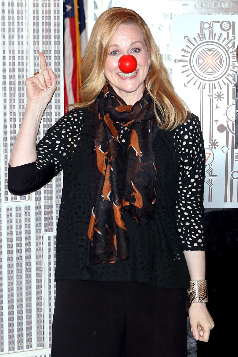 Laura Linney Lights the Empire State Building in Honor of Red Nose Day