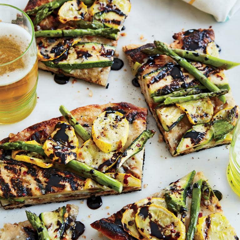 Grilled Vegetable Pizza with Balsamic Reduction