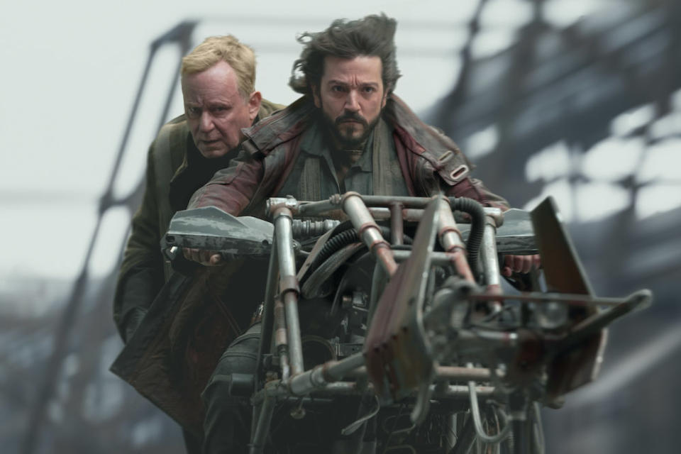 Stellan Skarsgard and Diego Luna in “Andor” - Credit: Des Willie / Lucasfilm Ltd.