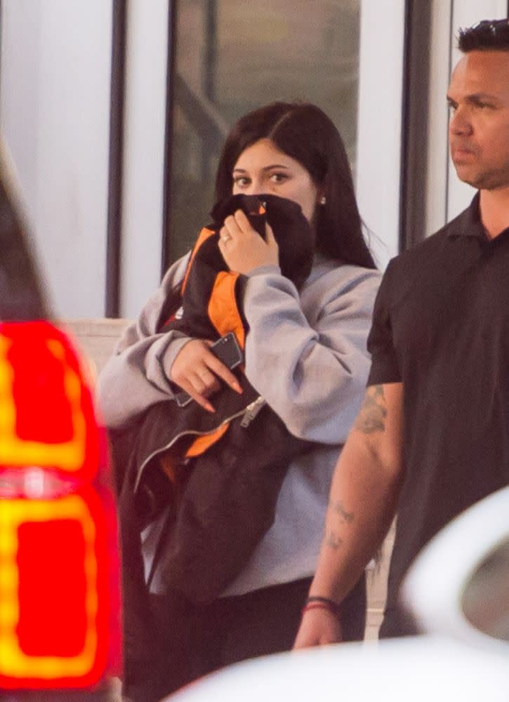 Kylie Jenner leaving her Miami Beach hotel on Sunday