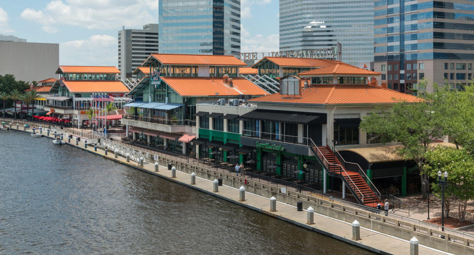 A southeast view of the Jacksonville Landing, Jacksonville, Fla. (Photo: Daniel Vorndran via Wikipedia)