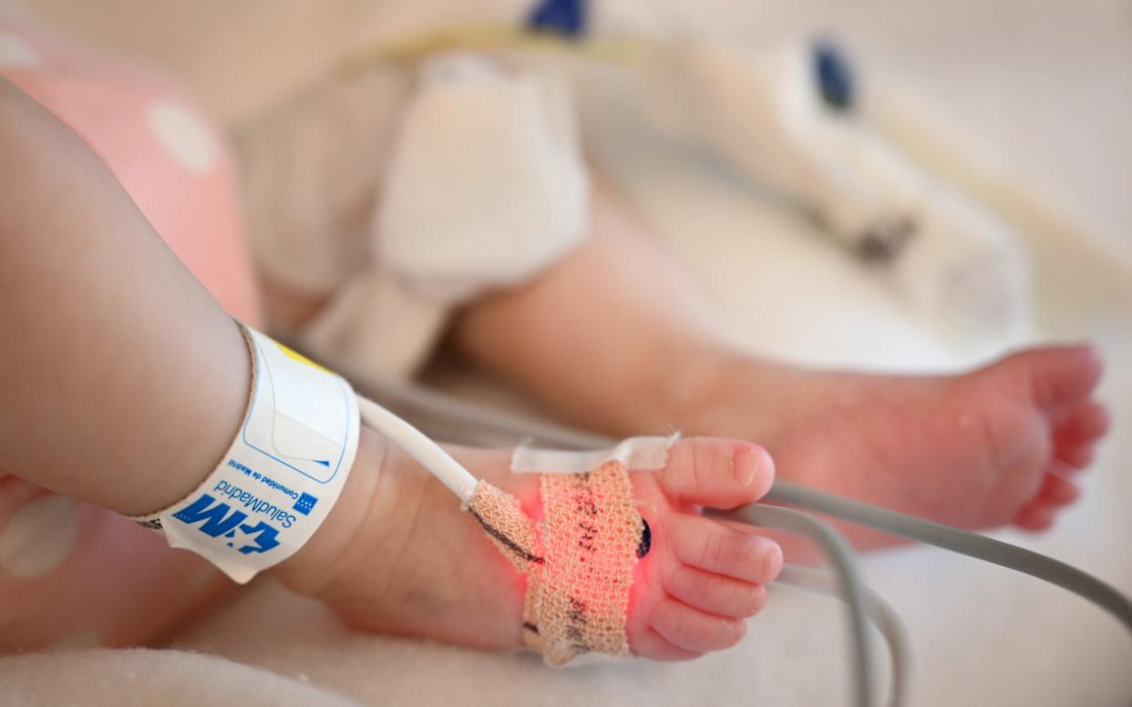 Baby feet - GREGORIO MARANON HOSPITAL/Reuters