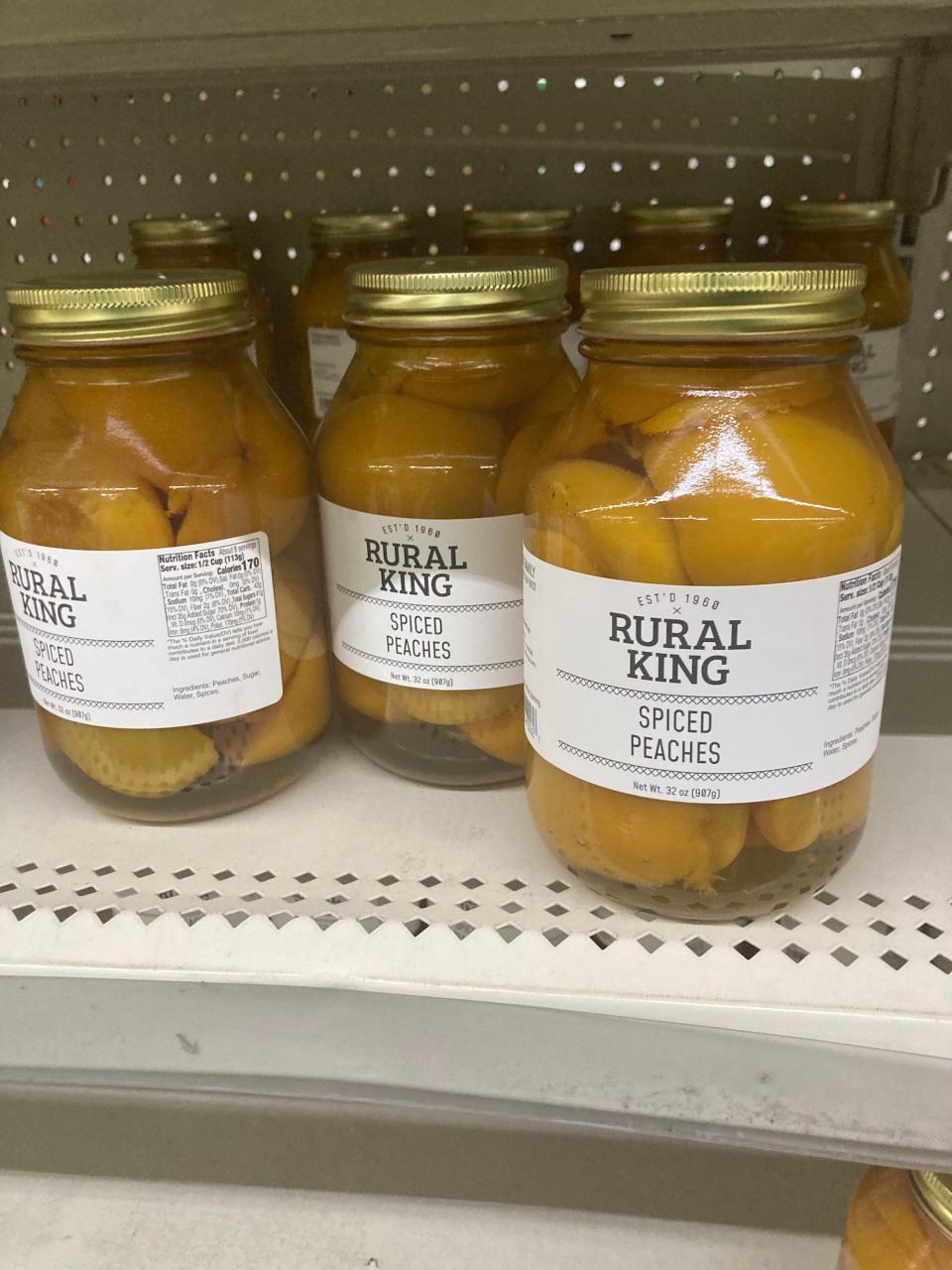 Rural King spiced peaches jars