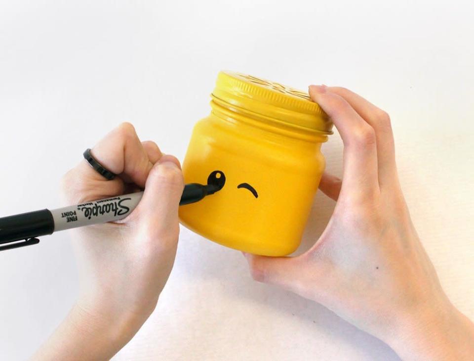 Emoji Mason Jar