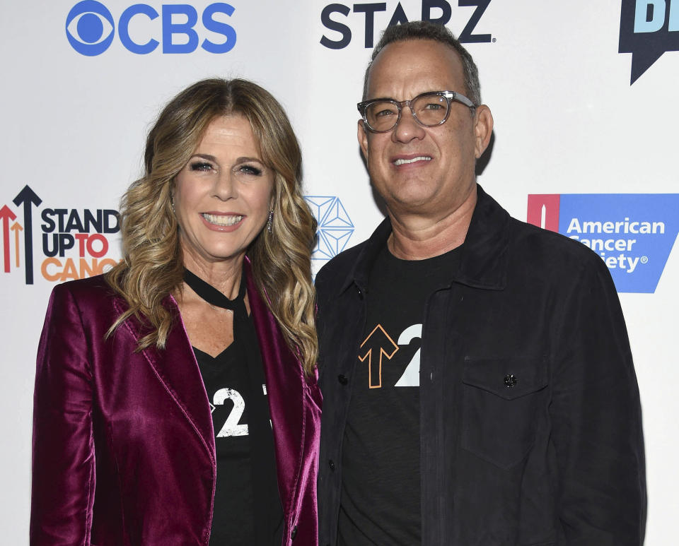 March 11th 2020 - Tom Hanks and Rita Wilson have tested positive for the novel coronavirus. - File Photo by: zz/KGC-11/STAR MAX/IPx 2016 9/9/16 Tom Hanks and Rita Wilson at The 5th Biennial Stand Up To Cancer (SU2C). (Los Angeles, CA)