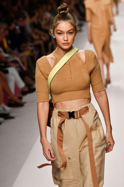 Fendi's Women's Spring/Summer 2019 collection featured pockets, pleats and imaginatively-used PVC