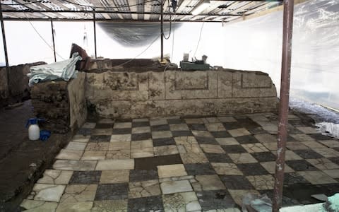 Archaeologists found marble and mosaic floors in the former barracks of the imperial Roman army. - Credit: Cultural heritage ministry