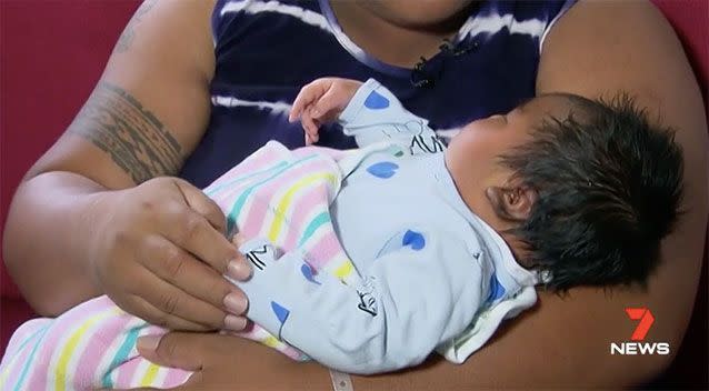 Maoama Ala has broken the record for the biggest baby born at Sunshine Hospital, weighing almost double a regular newborn. Source: 7 News