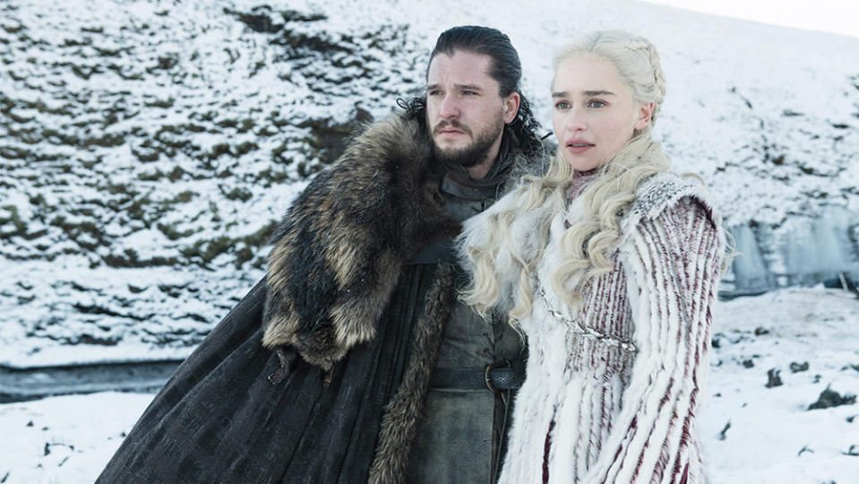 Game of Thrones Season 8Kit Harington, Emilia Clarke.photo: Helen Sloane/HBO