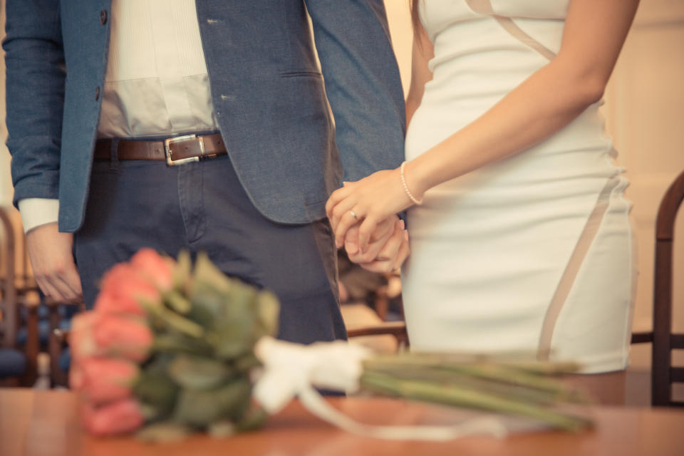 The woman revealed her sister and brother-in-law married at City Hall without telling anyone. Photo: Getty