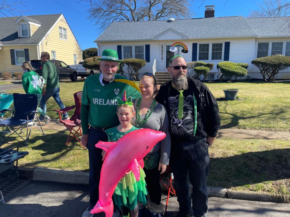 Three generations of the McCullagh family celebrate their Irish heritage at the 51s annual Belmar Lake Como St. Patrick's Day Parade.