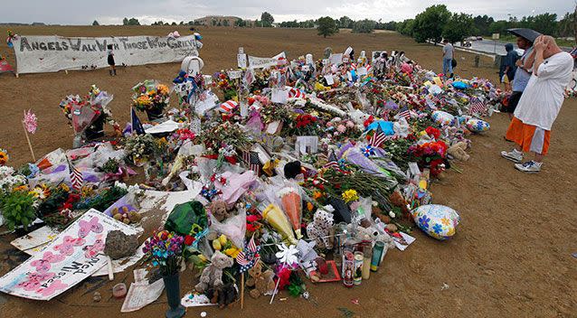 Tributes at the scene. Source: AAP