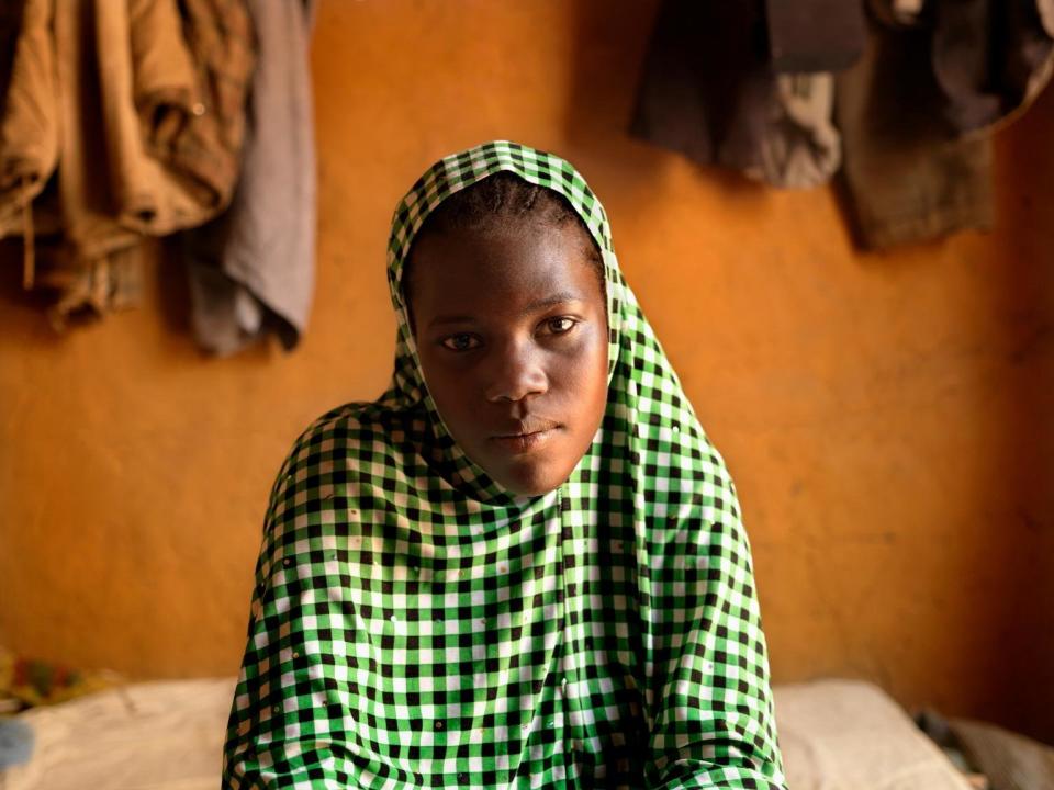 Nafissa, 17, at home in Maradi, Niger. Nafissa was married when she was 16. She became&nbsp;pregnant 3 months after marrying. Her baby was still-born.