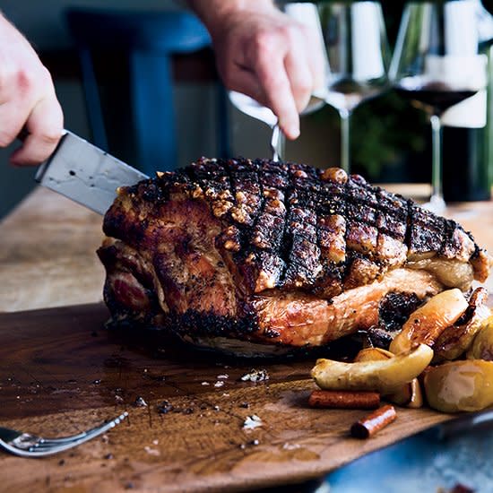 Slow-Cooked Pork Shoulder with Roasted Apples