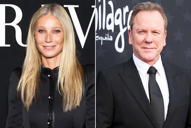 <p>Pascal Le Segretain/Getty; Christopher Polk/WWD/Getty </p> Gwyneth Paltrow; Kiefer Sutherland