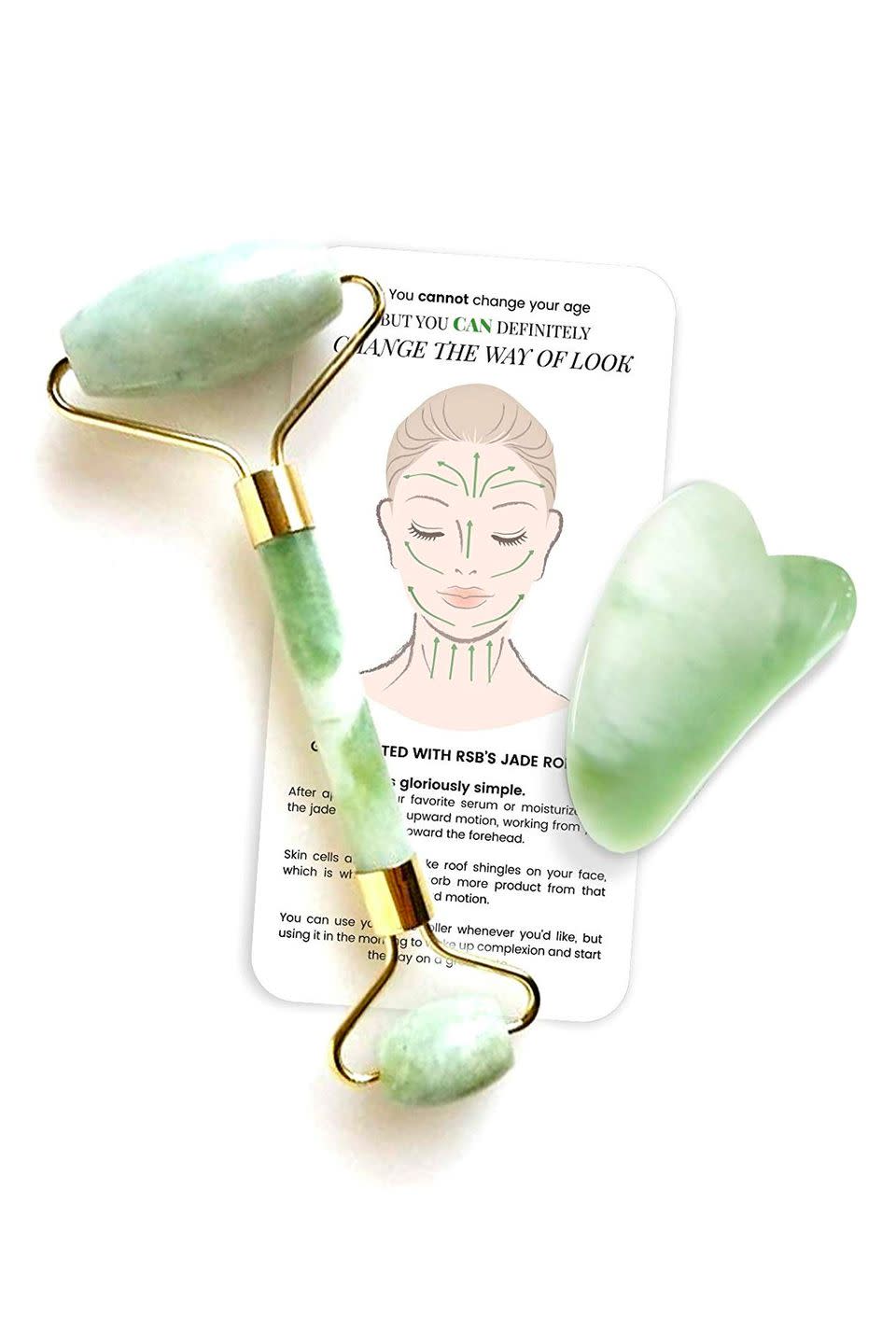 <p>$14</p><p><a class="link " href="https://www.amazon.com/Natural-Jade-Roller-Face-Puffiness/dp/B079PWHZCG/" rel="nofollow noopener" target="_blank" data-ylk="slk:SHOP NOW;elm:context_link;itc:0;sec:content-canvas">SHOP NOW</a></p><p>Her favorite model or influencer <em>definitely </em>has one of these rollers. She can de-puff like her idols with this set.</p>