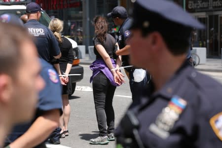 Climate Change protesters near Times Square