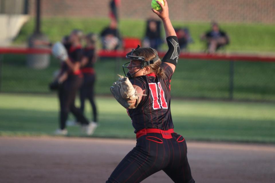 Cameran Smith winds up during a game against Carlisle on Thursday, June 6, 2024.