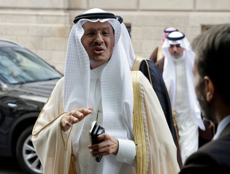 FILE PHOTO: Saudi Arabia's Minister of Energy Prince Abdulaziz bin Salman Al-Saud arrives for an OPEC meeting in Vienna