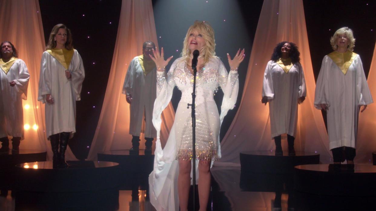 Dolly Parton performs 'I Still Believe' on the CBS TV special 'A Holly Dolly Christmas.'