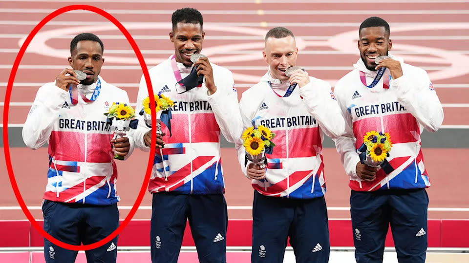 Pictured here, Great Britain's silver medal-winning 4x100m relay team.