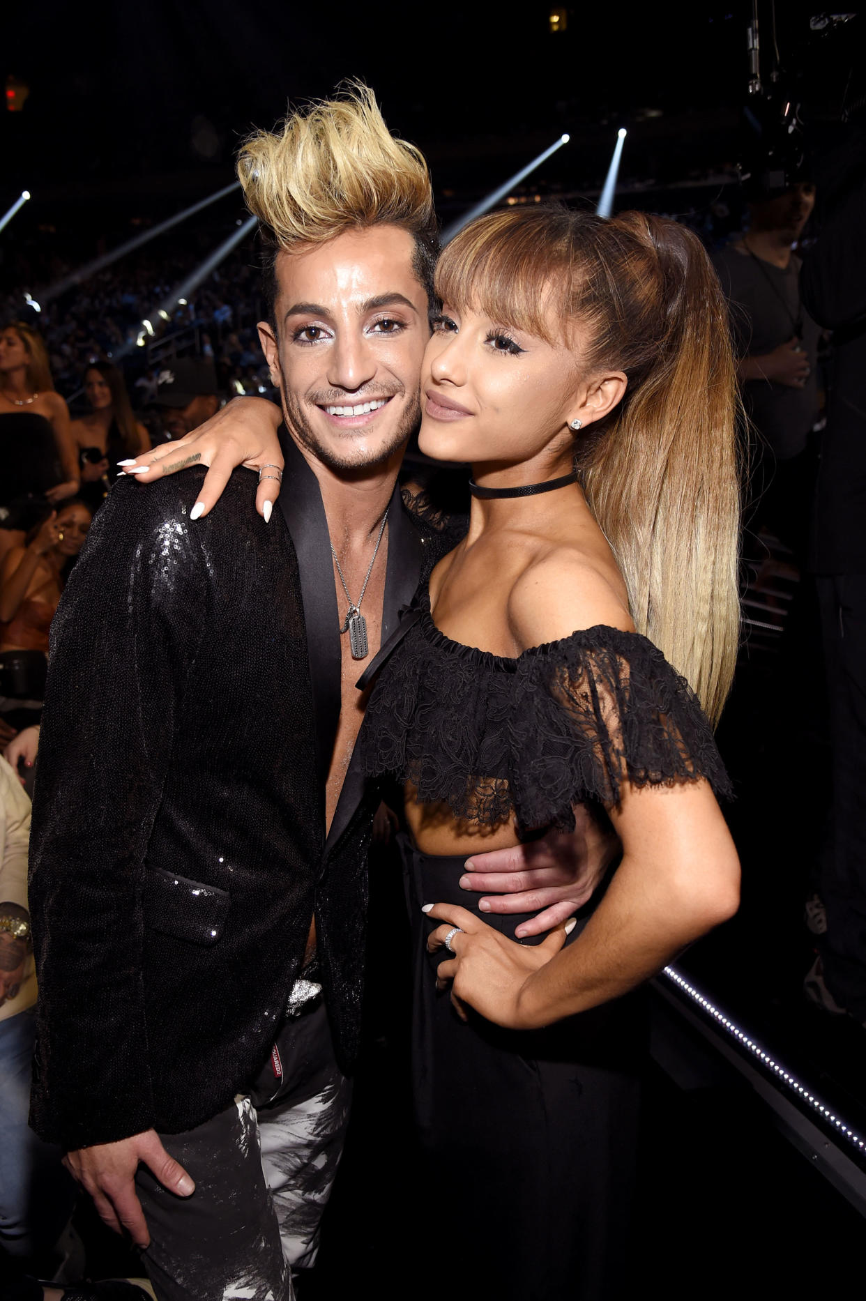 Frankie J. Grande and Ariana Grande pose during the 2016 MTV Video Music Awards in New York City. (Photo by Kevin Mazur/WireImage)