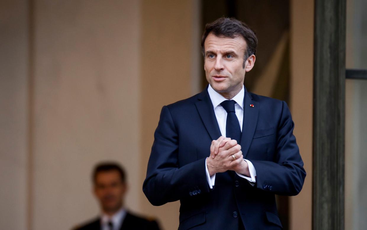 Emmanuel Macron, the French president - Thomas Padilla/AP