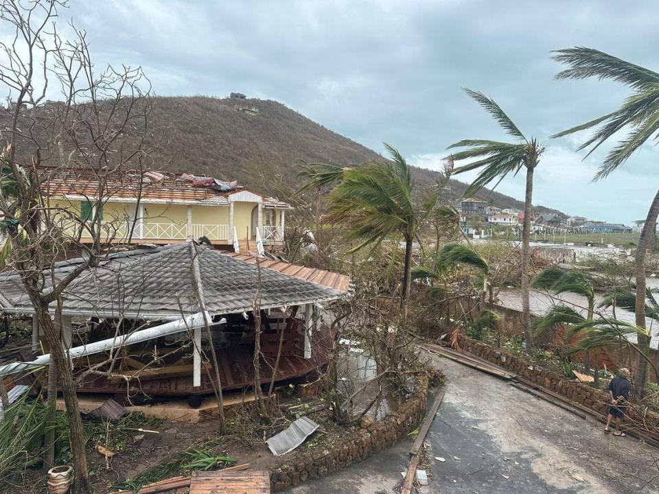 A Category 4 Hurricane Beryl left at least 90% of the homes and businesses in Union Island damaged or destroyed, Ralph Gonsalves prime minister of St. Vincent and the Grenadines, said on Monday after the storm hit the southern Caribbean.