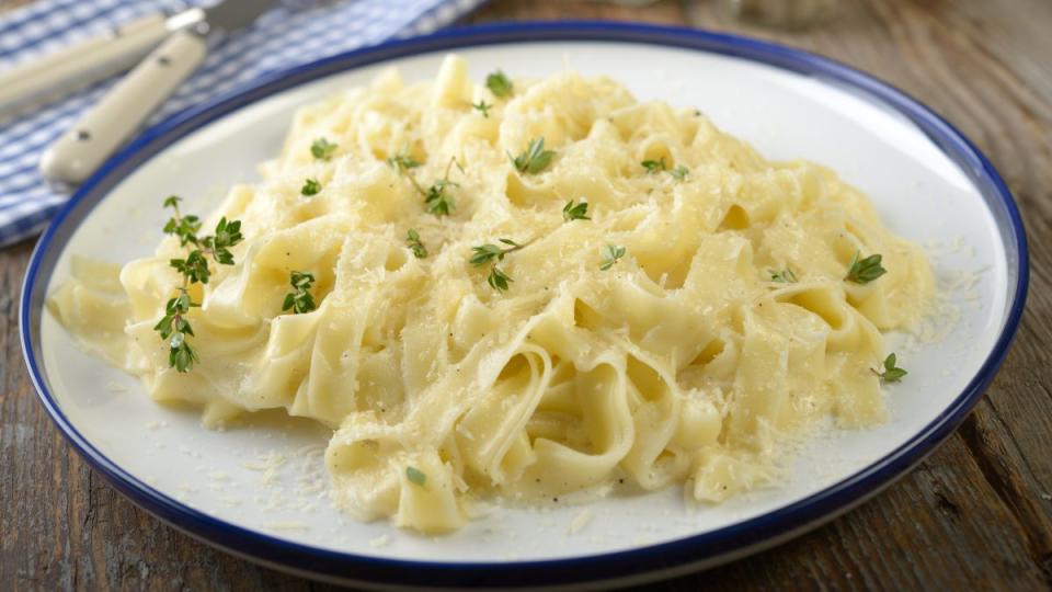 high-protein fettuccine Alfredo