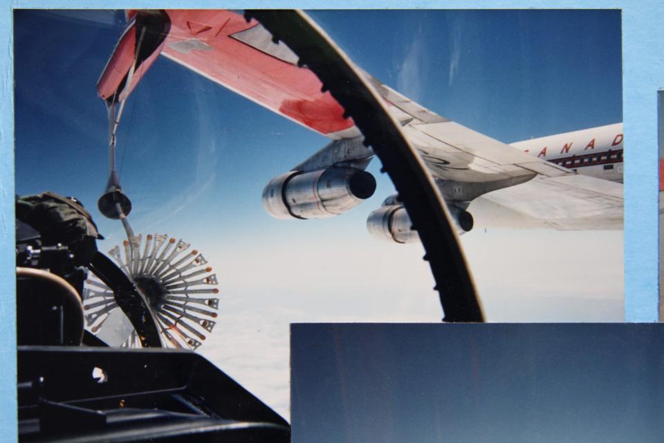 View from the back seat of a Dual CF-18, plugged into a 707 tanker. <em>Dan McWilliams</em>