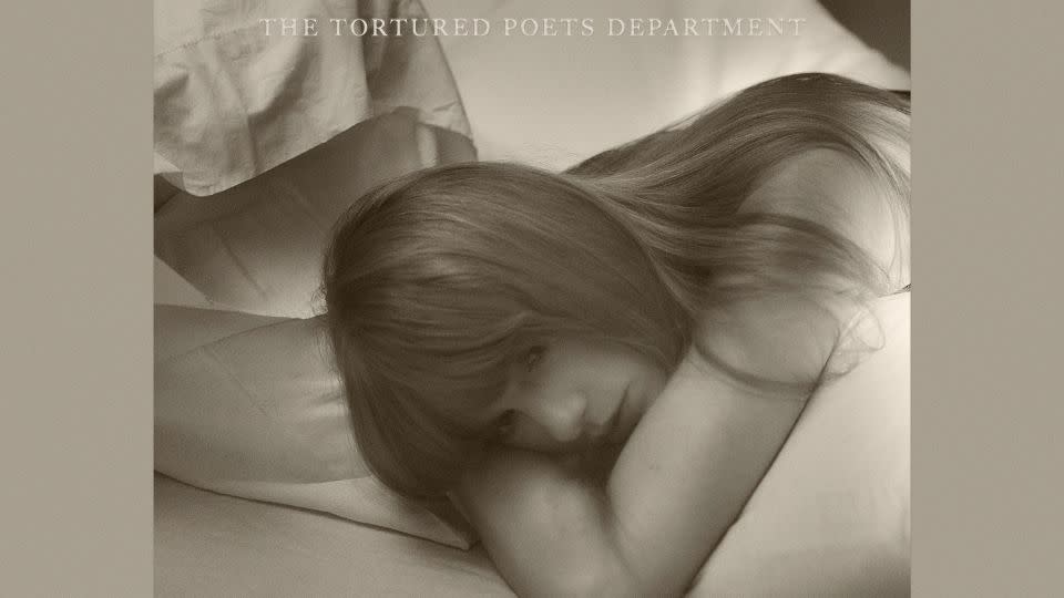 The cover of Taylor Swift's 'The Tortured Poets Department' double album released Friday. - Republic Records/AP