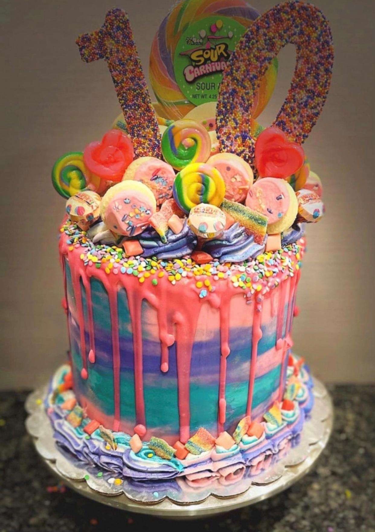 A birthday cake from Jennifer Ennas-Ludewig's bakery, Eat My Cupcake.
