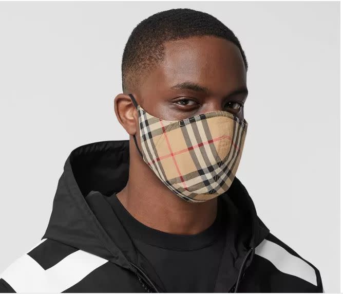 <a href="https://uk.burberry.com/burberry-face-masks/?source=linkshare_us&amp;ranMID=38045&amp;ranEAID=TnL5HPStwNw&amp;ranSiteID=TnL5HPStwNw-PB1ms_9kbNXEKxgAdSAJyQ&amp;utm_source=linkshare_us&amp;utm_medium=affiliate&amp;utm_campaign=Skimlinks.com&amp;utm_content=10&amp;dclid=CjkKEQjwkoz7BRCI7urC-PPV6sIBEiQATm1DJch-wwqnLcYhnN5wbUBtO8V6JbDHvbvJsb8jQRf86Enw_wcB" target="_blank" rel="noopener noreferrer">Sign up to find out </a>when the Burberry face mask,<a href="https://www.theguardian.com/fashion/2020/aug/20/burberry-launches-coronavirus-face-mask-collection-fashion" target="_blank" rel="noopener noreferrer"> which retails for around $120</a>, will be available.