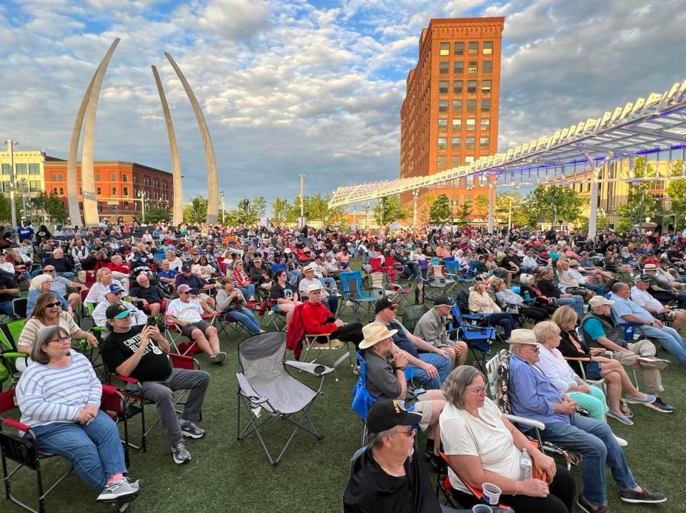 Fans are shown at the 2021 Blues Fest at Centennial Plaza in downtown Canton. The event is being discontinued and replaced with the Downtown Canton Music Fest on Sept. 7-8.