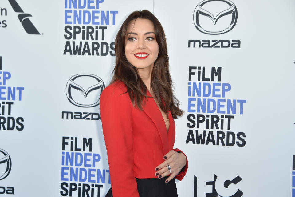 Aubrey Plaza attends the  Independent Spirit Awards on February 08, 2020. (Photo by David Crotty/Patrick McMullan via Getty Images)