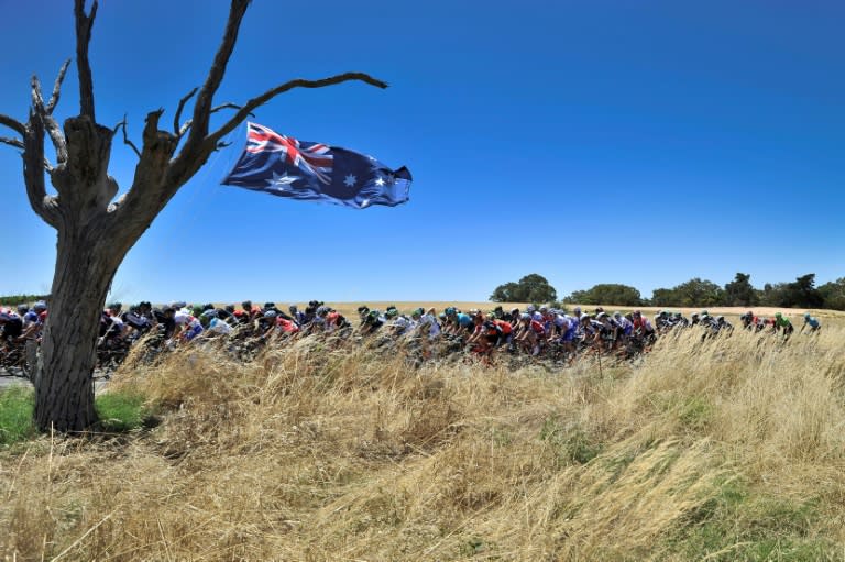 Tour Down Under officials decided to shorten the first, Adelaide to Tanunda, stage from 145 kilometres to 118 as temperatures climbed above 40 Celsius during the race