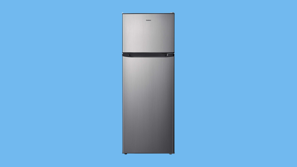 Today's selection of Amazon deals includes steep savings on this sleek refrigerator.