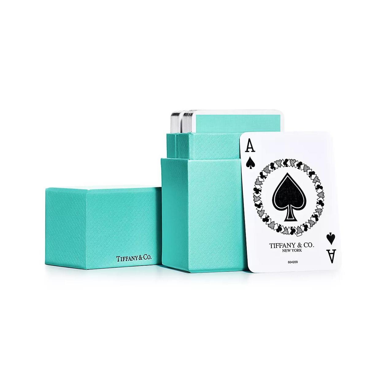 <p><a href="https://www.tiffany.com/accessories/games-novelties/tiffany-travel-playing-cards-62205792/" rel="nofollow noopener" target="_blank" data-ylk="slk:Shop Now;elm:context_link;itc:0;sec:content-canvas" class="link rapid-noclick-resp">Shop Now</a></p><p>Tiffany Travel Playing Cards</p><p>tiffany.com</p><p>$100.00</p>