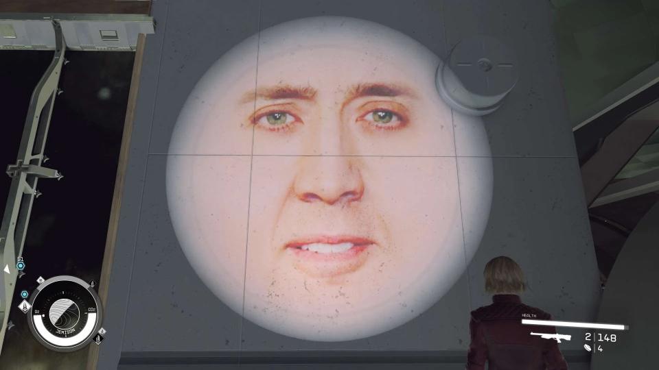 Starfield joke flashlight Nic Cage