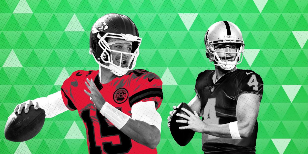 Week 11 Power Rankings, Patrick Mahomes and Derek Carr 2x1