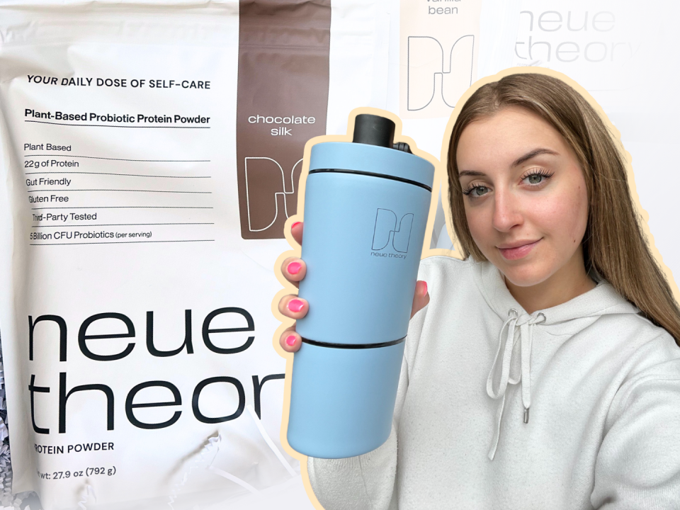 Abbey Sharp's new probiotic protein powder, neue theory, is a plant-based supplement targeting gut health. I put it to the test, and asked the dietitian all about it.