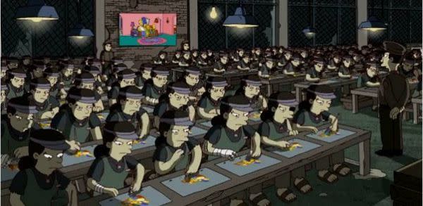The show's couch gags have become one of the signatures of 'The Simpsons', leading underground artist Banksy to design one for the episode 'MoneyBART', where he lampooned the way the show is animated in South Korea, as well as capitalism in general.  However, it turned out the animators themselves weren't exactly thrilled with their portrayal, with the founder of animation company AKOM said he found it "excessive and offending", adding: "Most of the content was about degrading people from Korea, China, Mexico and Vietnam. If Banksy wants to criticise these things… I suggest that he learn more about it first."