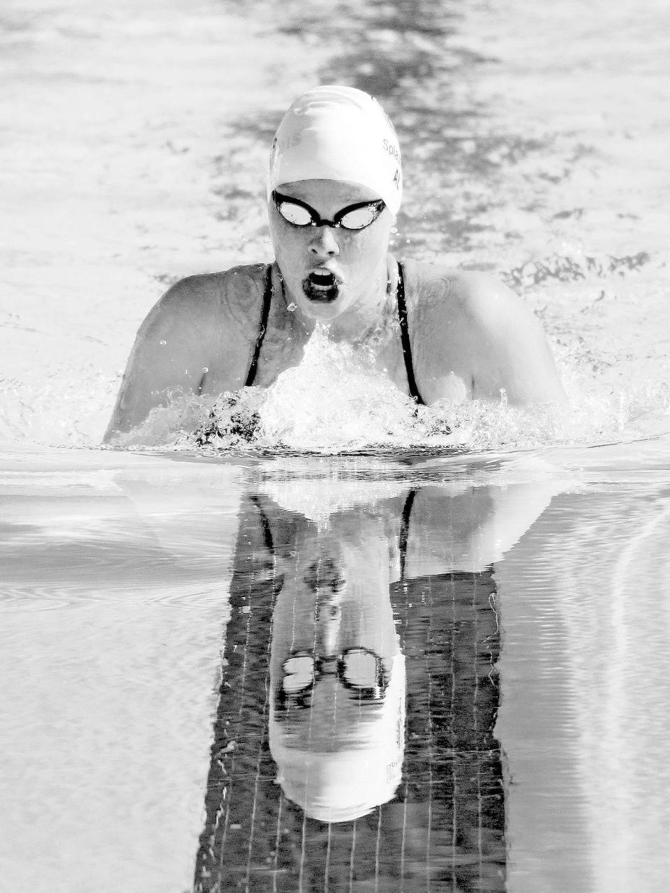 Shown from summer competition early in her high school career, Amanda LaFrancois was one of three Bartlesville High athletes named to the OCA East Girls Swimming All-State team.