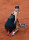 Russia's Maria Sharapova reacts after winning against Italy's Sara Errani their Women's Singles final tennis match of the French Open tennis tournament at the Roland Garros stadium, on June 9, 2012 in Paris. AFP PHOTO / KENZO TRIBOUILLARDKENZO TRIBOUILLARD/AFP/GettyImages