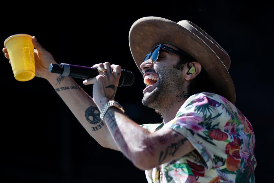 Niko Moon performs on stage during Faster Horses festival in Brooklyn on Fri., July 22, 2022.